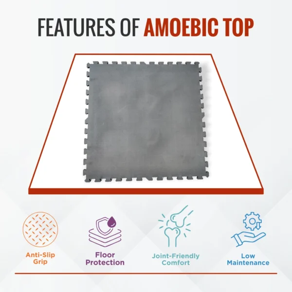 Tile Mat Amoebic Top Groove Bottom With Puzzle