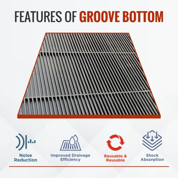 Tile Mat Amoebic Top Groove Bottom With Puzzle