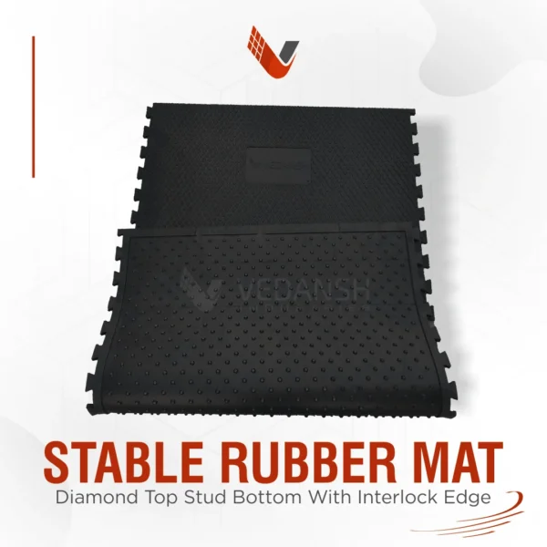 Diamond Top Stud Bottom Interlock Stable Mat