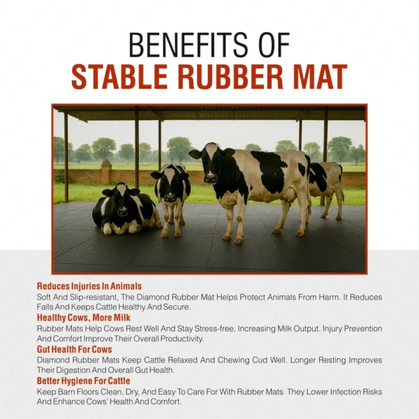 Diamond Top Stud Bottom Interlock Stable Mat