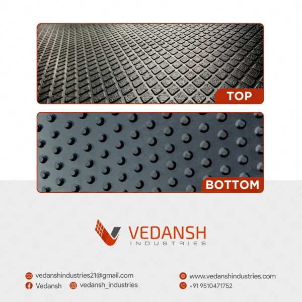 Diamond Top Stud Bottom Interlock Stable Mat