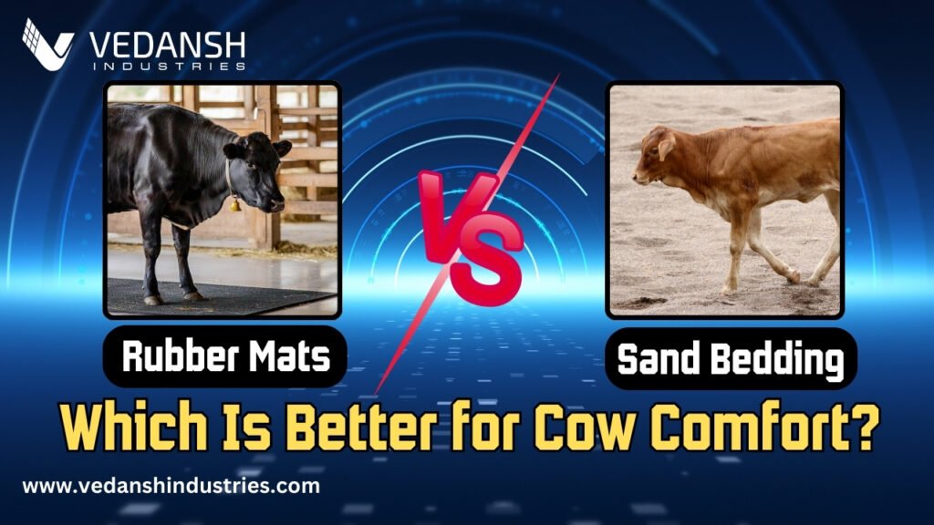 🐄 Rubber Mats vs Sand Bedding – Which Is Better for Cow Comfort?
