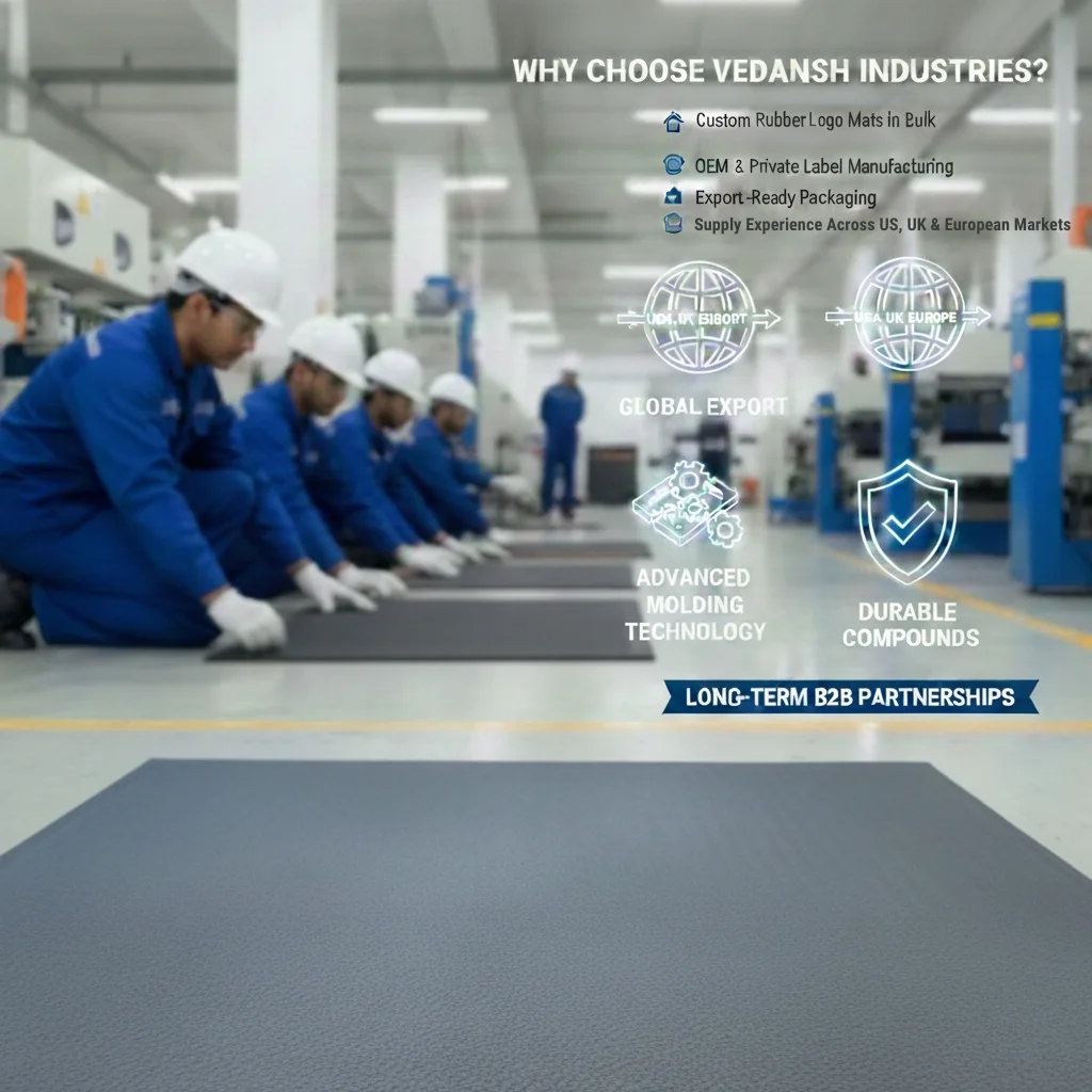 custom rubber logo mat manufacturer