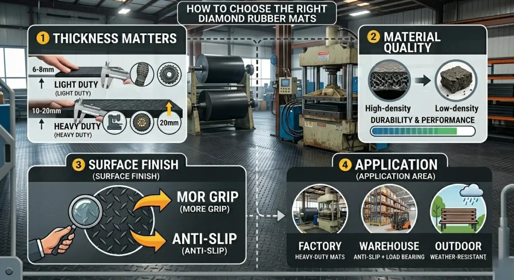 Diamond Pattern Rubber Mats