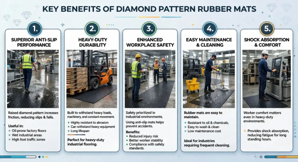 Diamond Pattern Rubber Mats