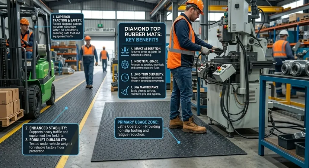 Diamond Top Rubber Mats