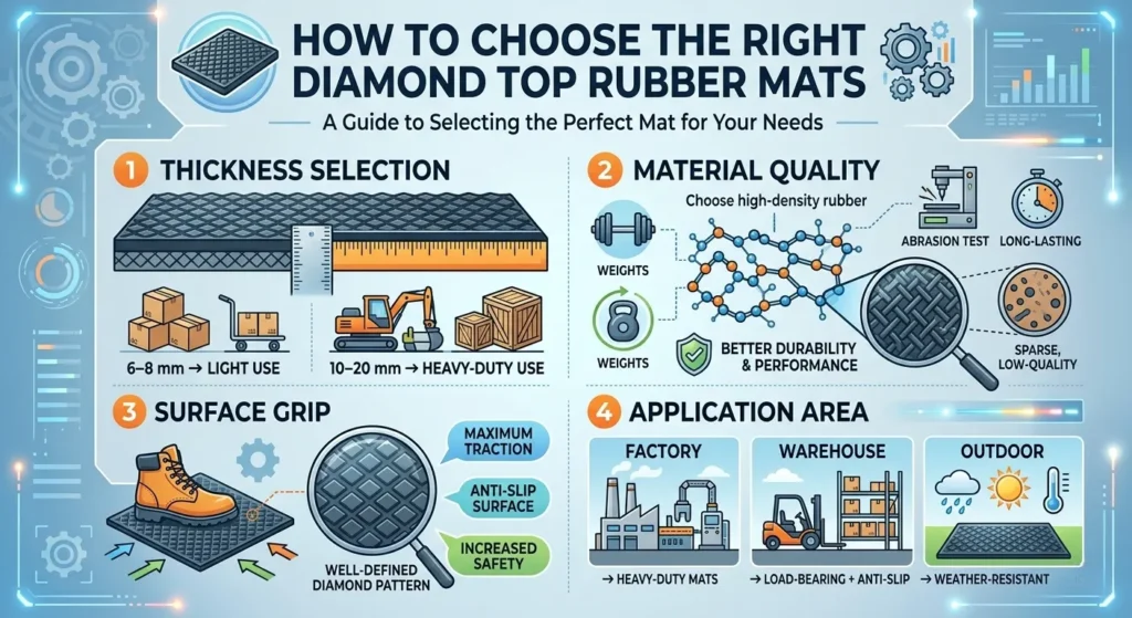 Diamond Top Rubber Mats