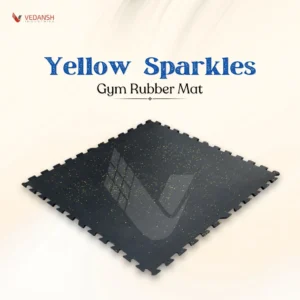 Yellow Sparkle Gym Rubber Mat