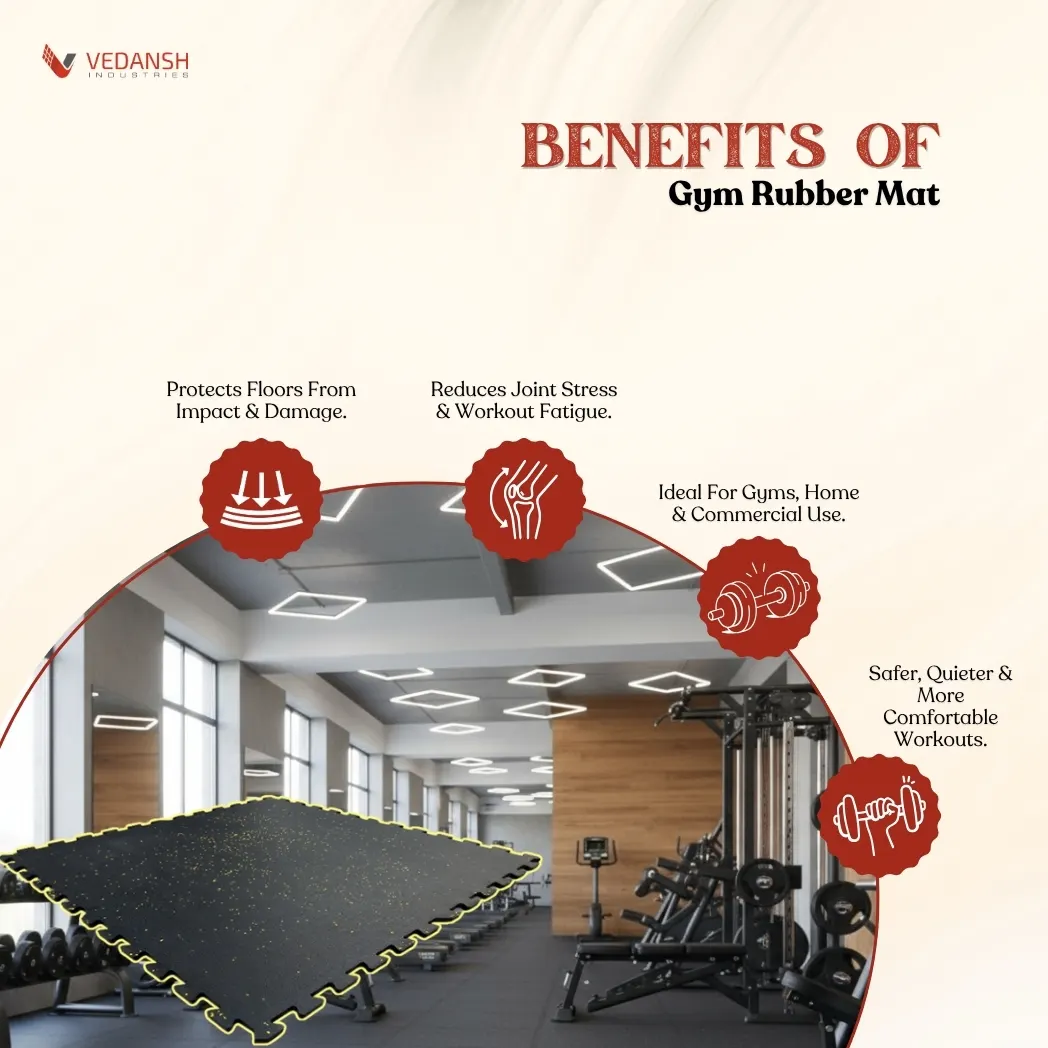 Yellow Sparkle Gym Rubber Mat