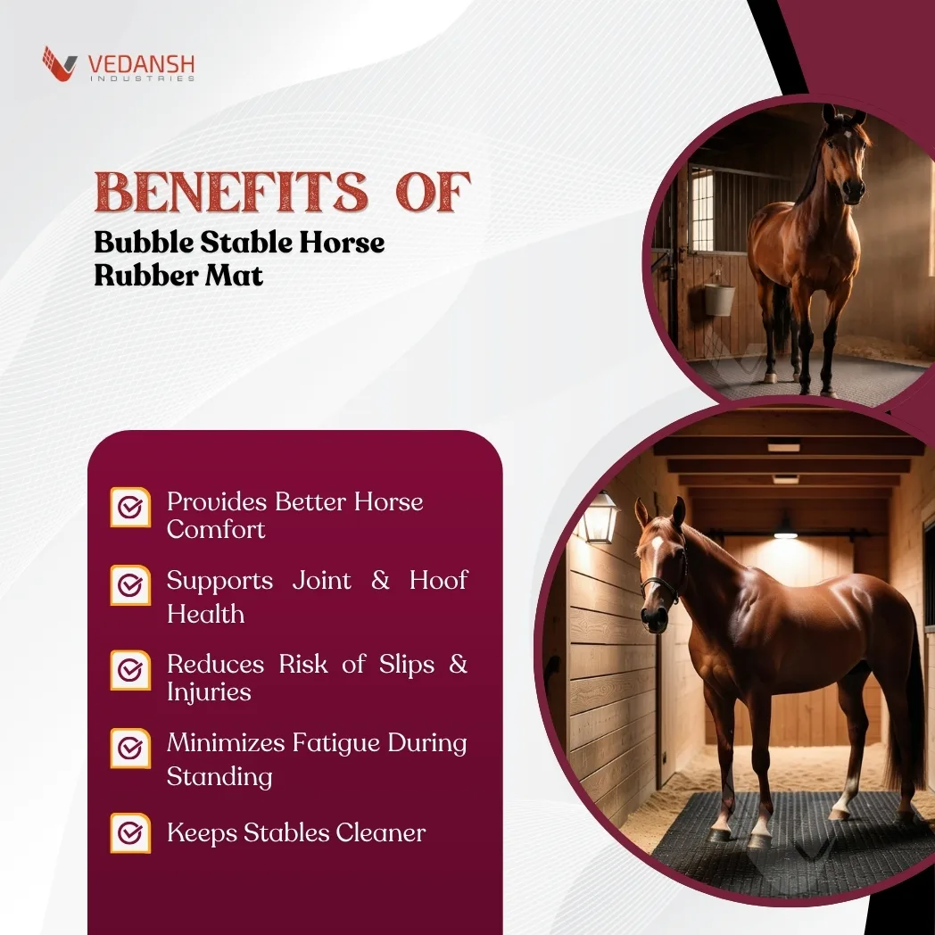 bubble stable horse rubber mat