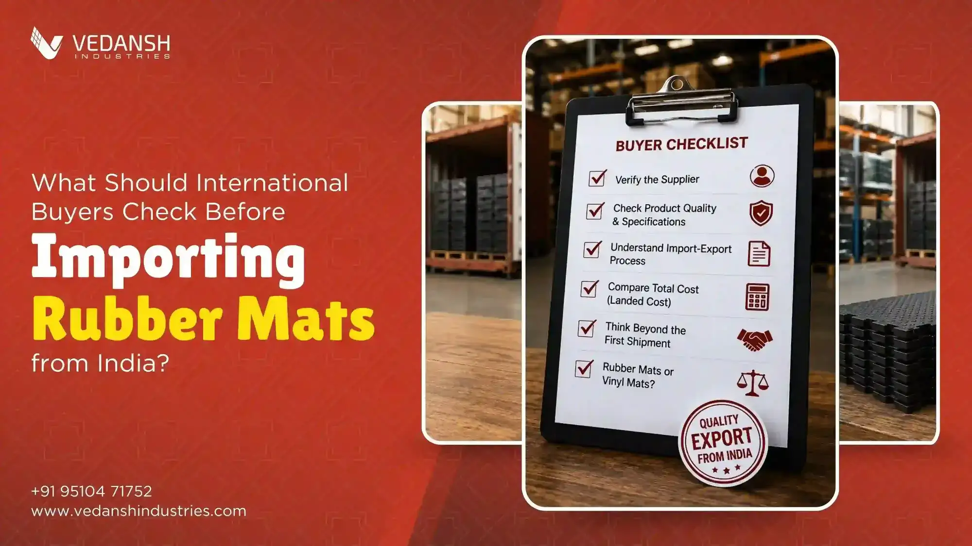Importing Rubber Mats from India